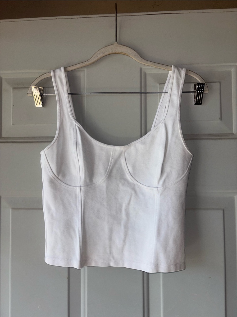 Abercrombie & Fitch white bustier tank size S